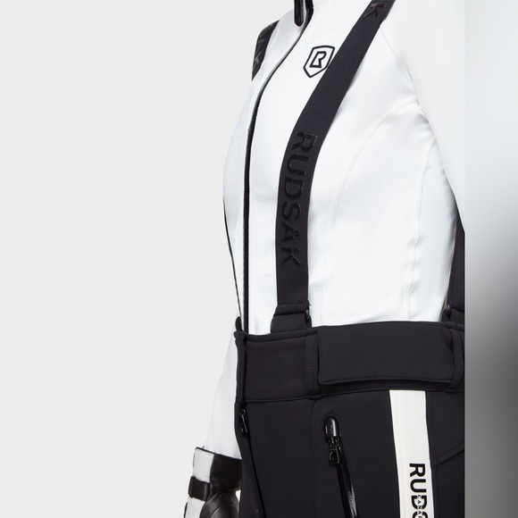 Rudsak limited edition messa ski pant with logo straps in cream white size S - Picture 4 of 16